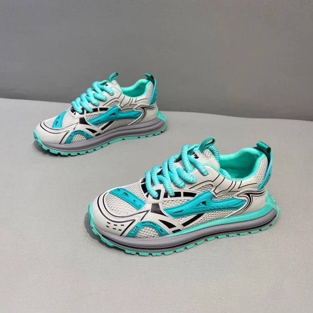 春季夏季透气耐磨单鞋厚底增高网面透气时尚休闲鞋舒适百搭运动鞋