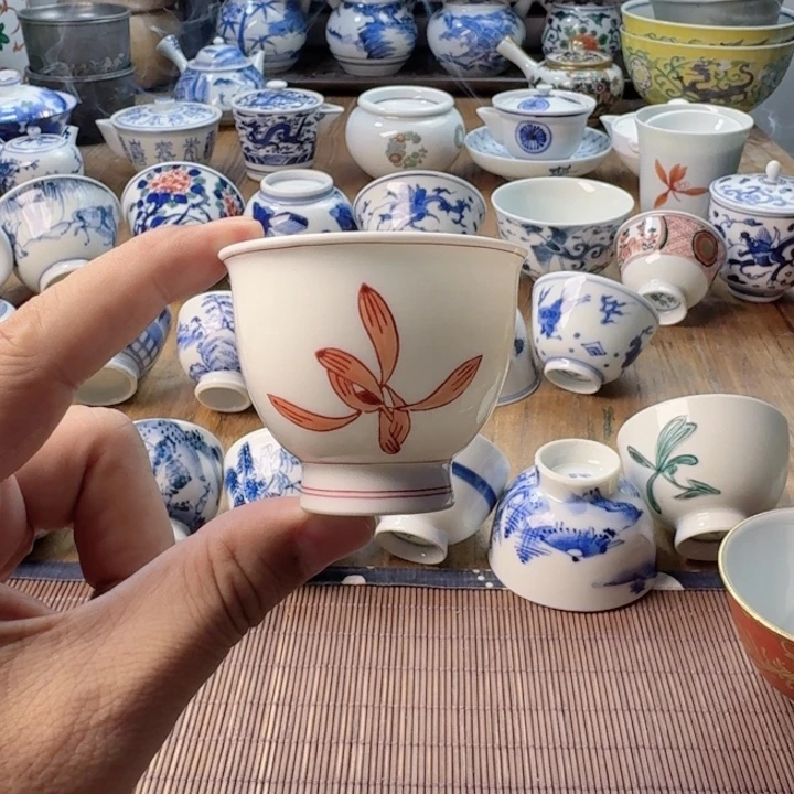 青花瓷器杯子茶具