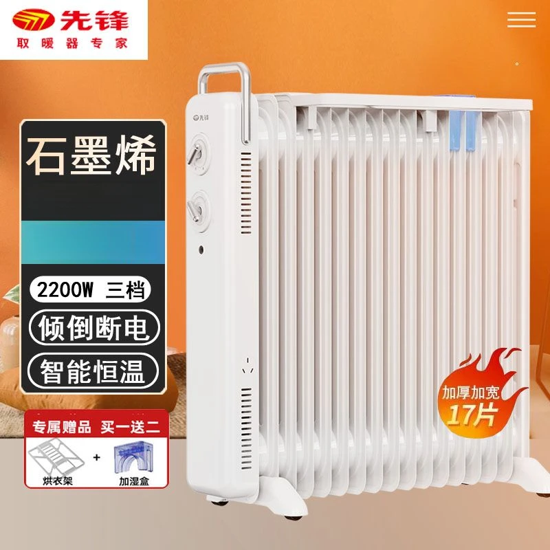 取暖器石墨烯电热油汀17片电暖气片遥控语音电暖器DYT-Z22PRO烘干