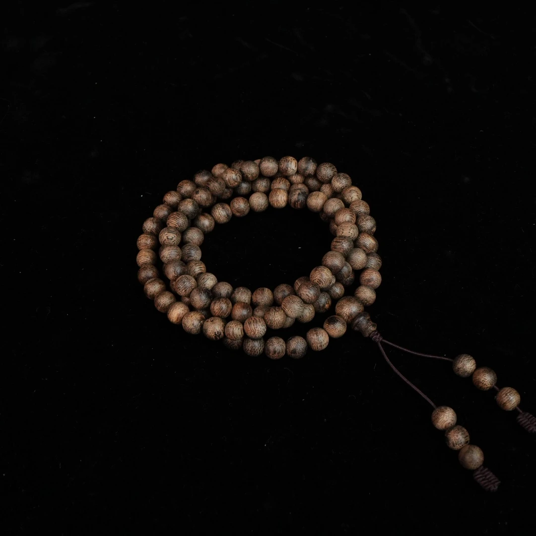 4867迪拜回流文莱沉香软丝99分沉念珠0.73cm 15.4g