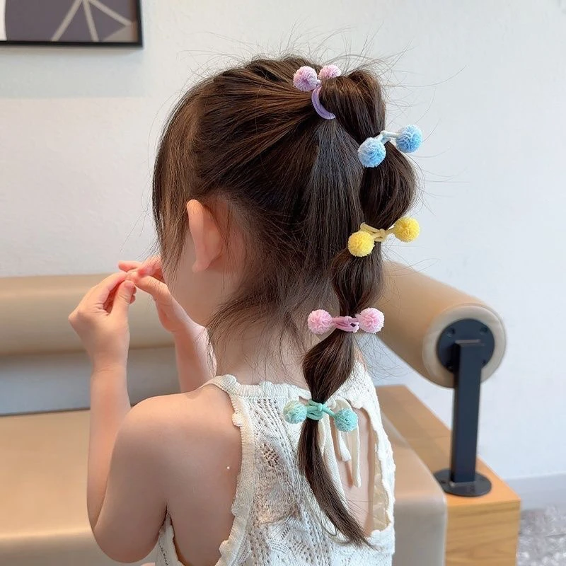 儿童彩色纱球发圈小女孩扎头发皮筋宝宝不伤发头绳女童发绳扎辫子