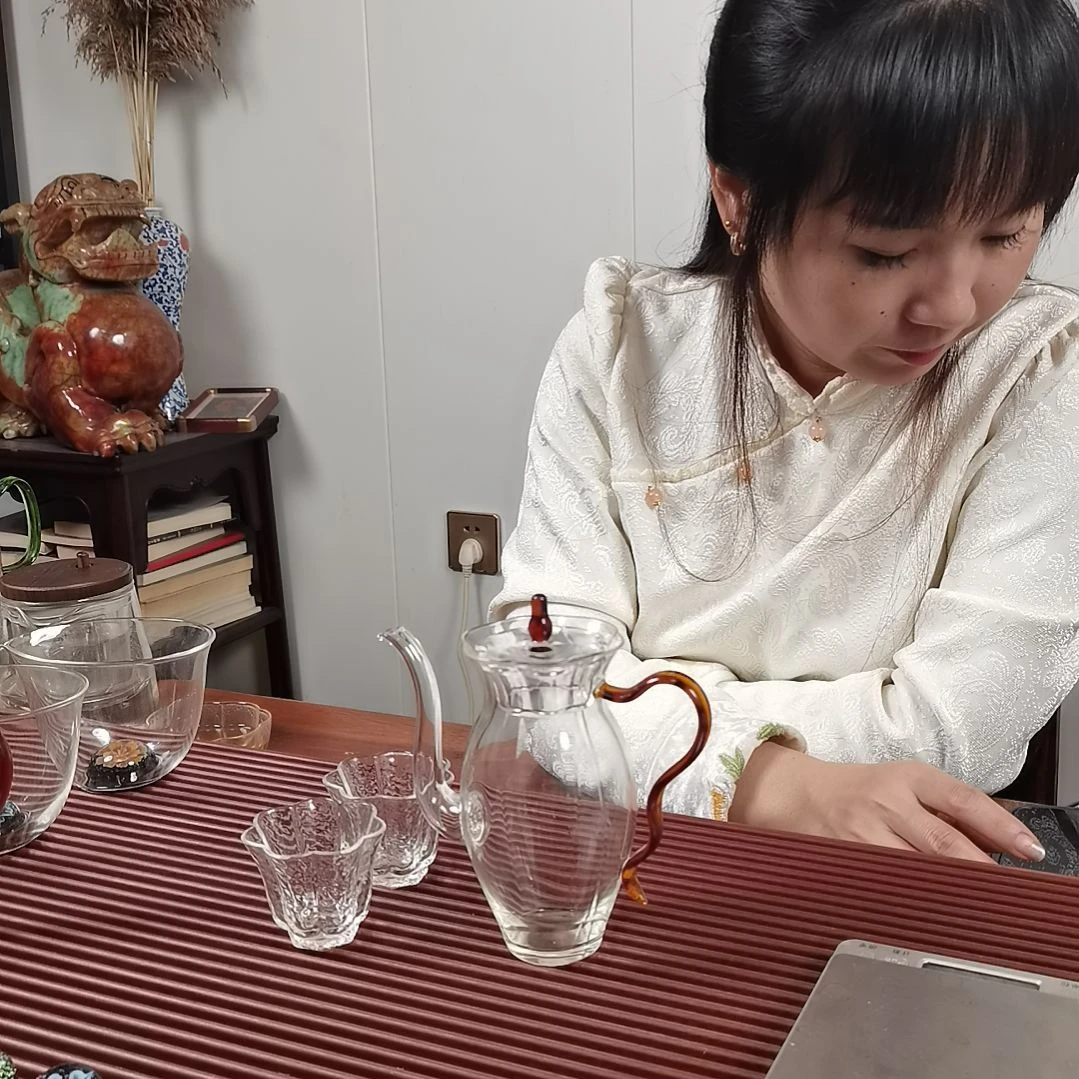 手柄款高硼硅玻璃水仙壶套装