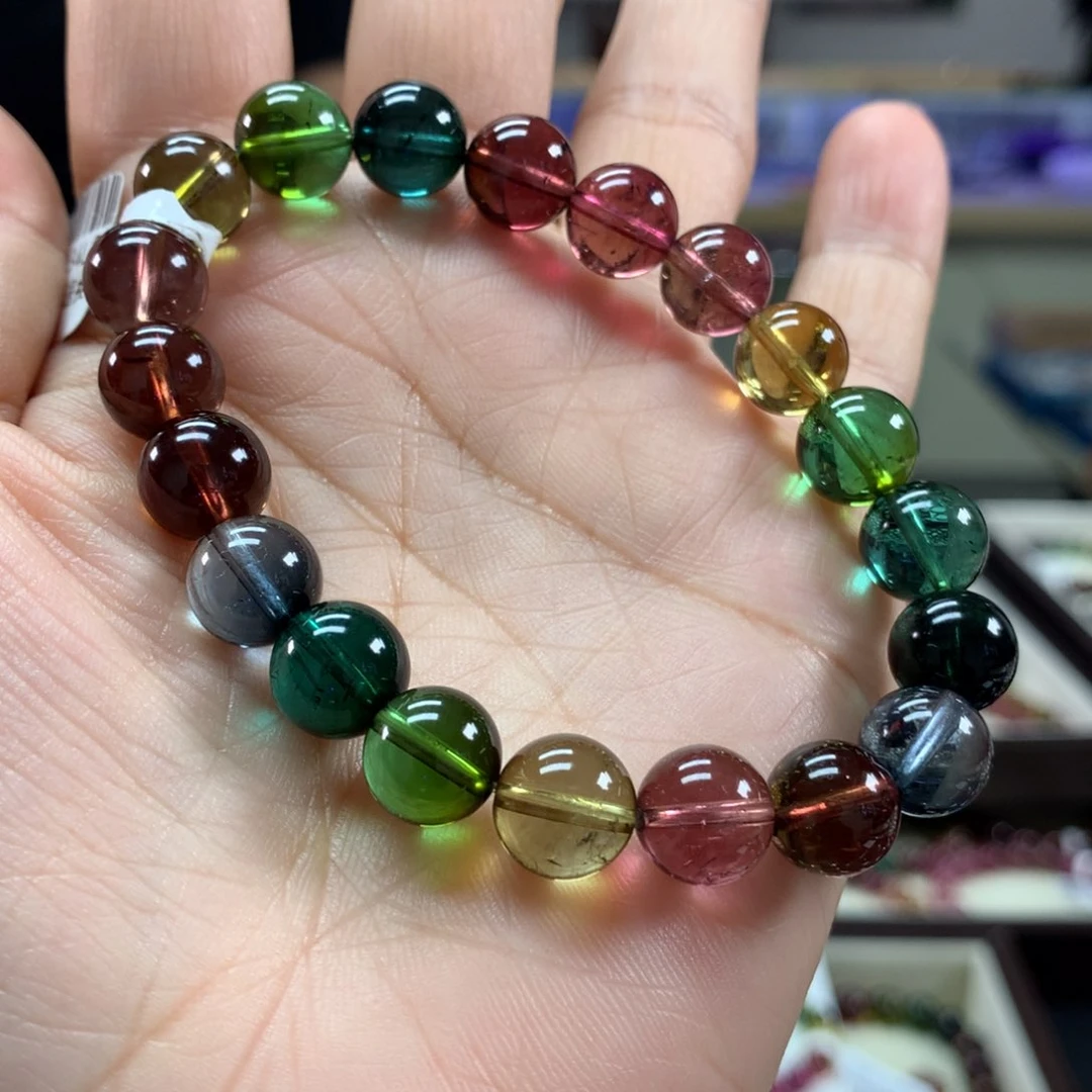 碧玺手链未镶嵌9.8毫米左右