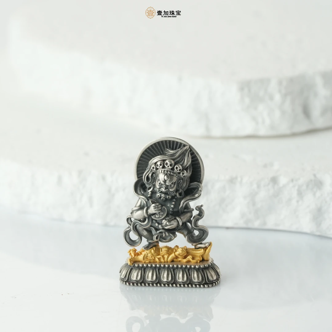 吊坠925银 手工设计大黑天银镶吊坠多样性发货发一