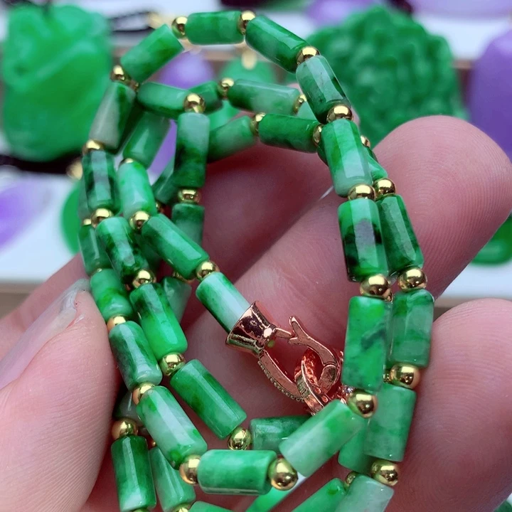 翡翠未镶嵌毛衣链