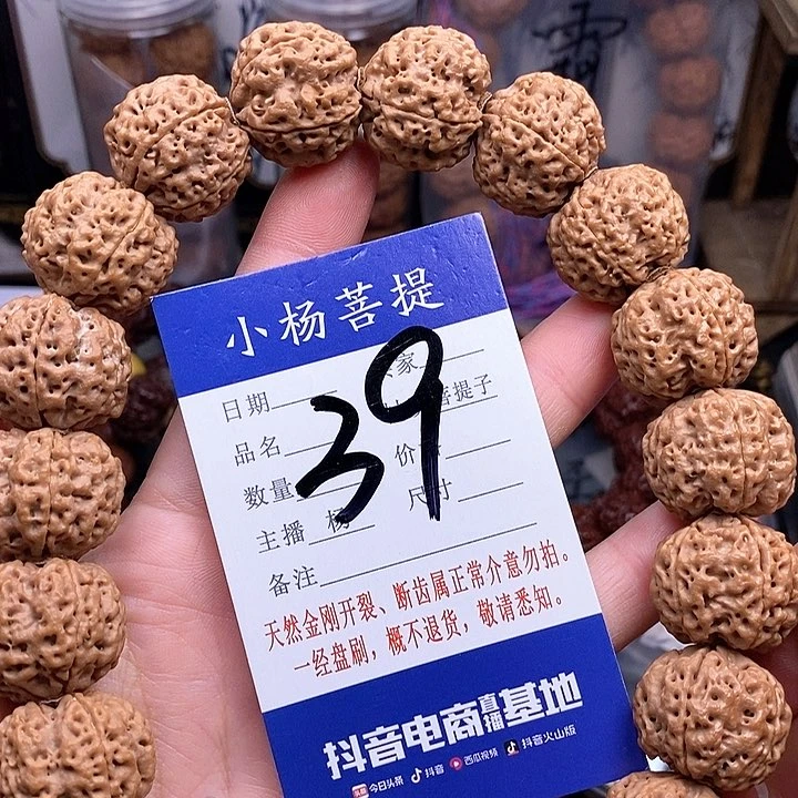 金刚菩提手串23扇面铁骨双龙