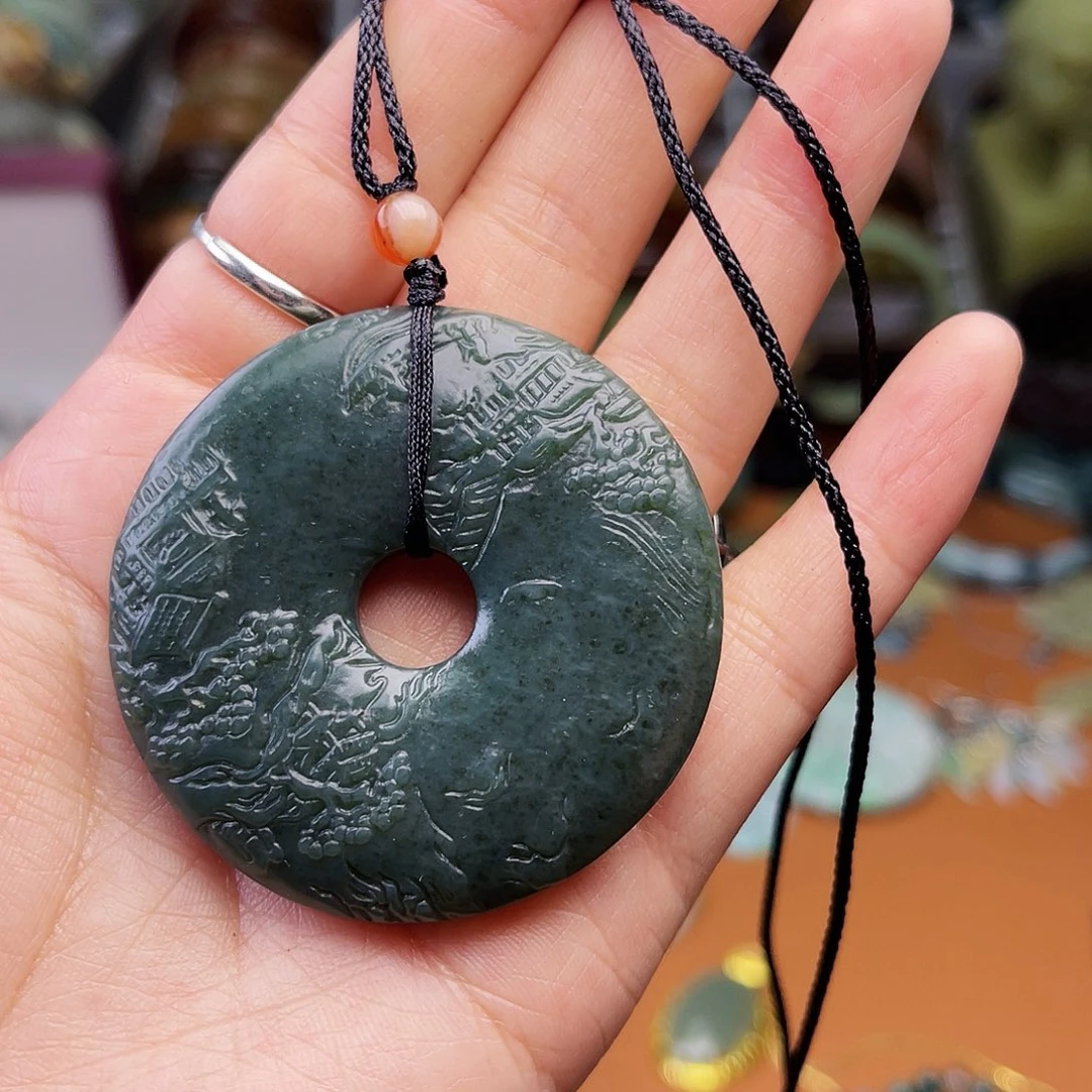 蛇纹石玉戒指未镶嵌