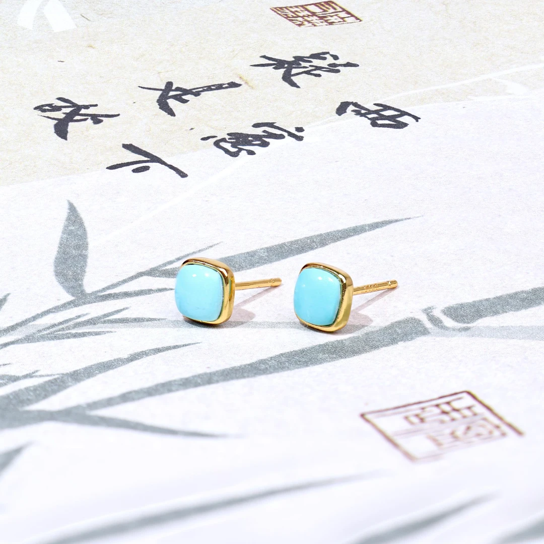 925银耳饰 【粉丝专属】精品S925银耳钉方圆脸耳饰气质简约清新精致
