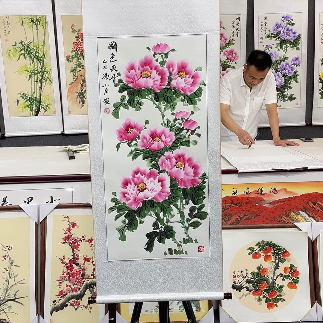 国画手绘手写作品