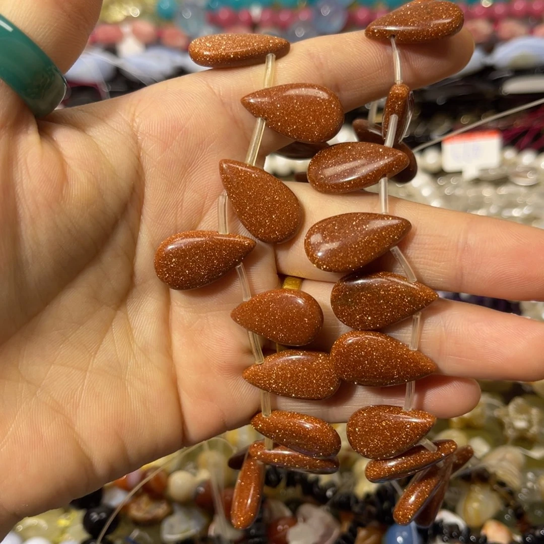 玛瑙/玉髓散珠金沙水滴