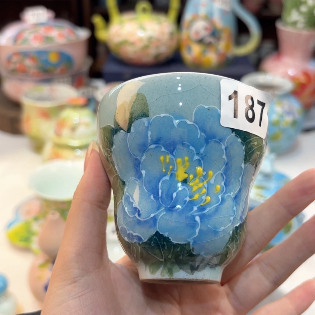 景德镇手绘高温釉下彩陶瓷茶具