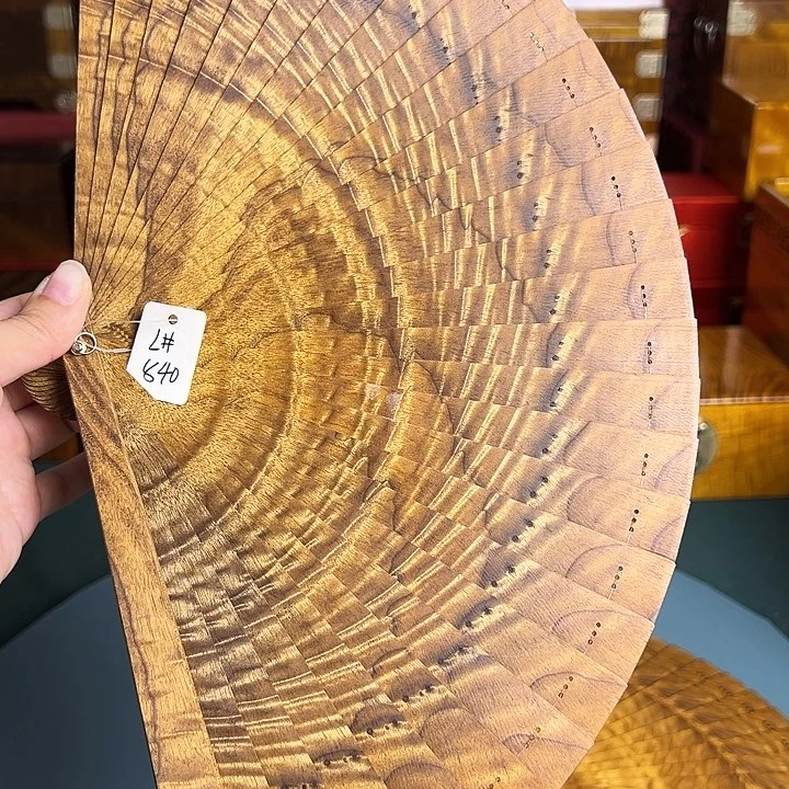金丝楠金丝楠木折扇L840，21c m