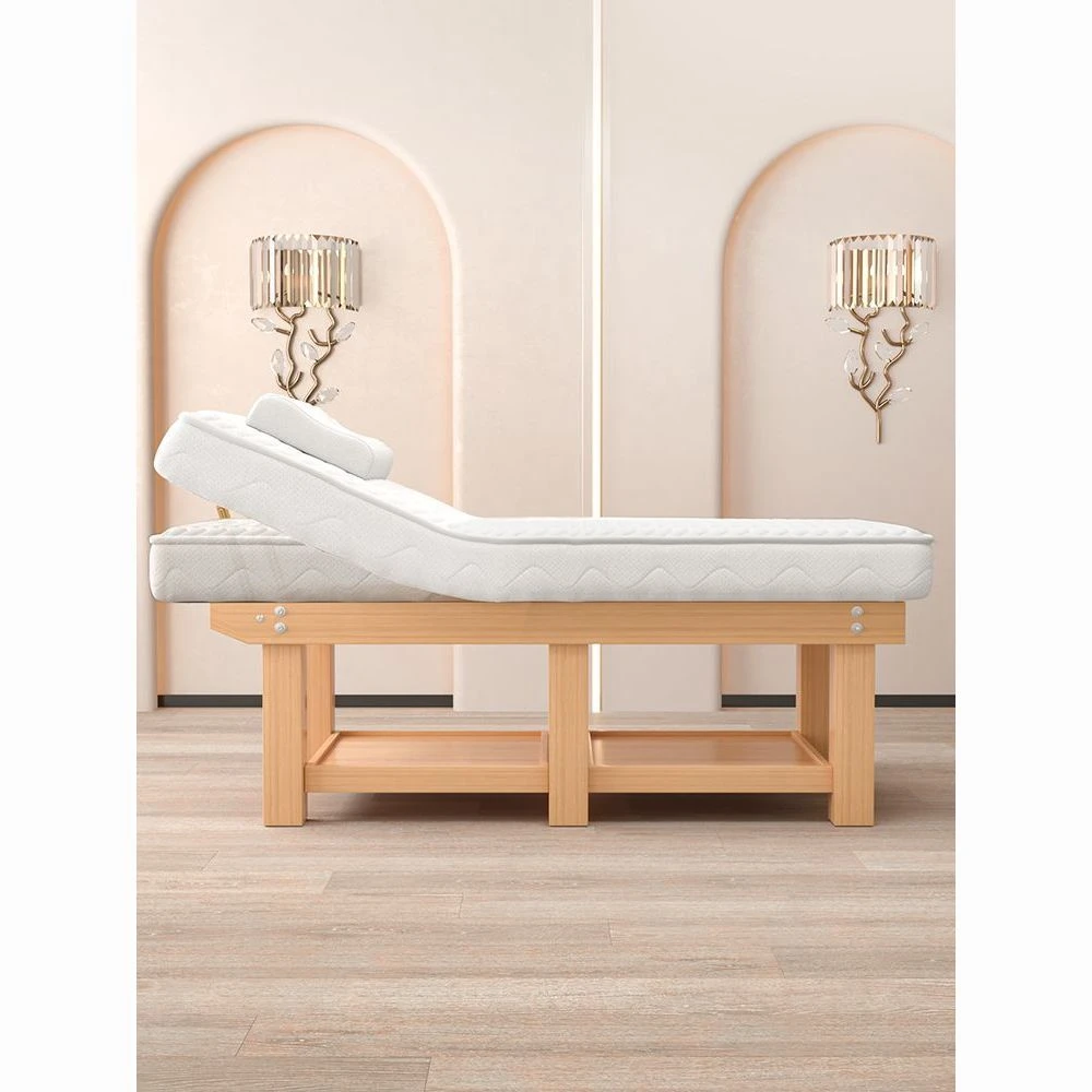 美容院专用美容床实木按摩床乳胶理疗床纹绣采耳床美体床spa美睫