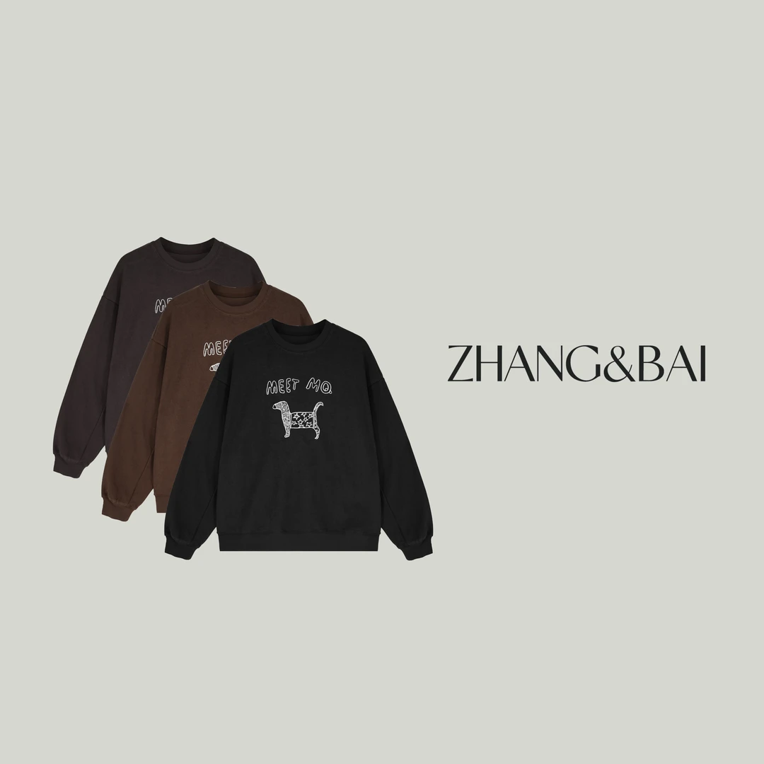 zhang&bai25新年高定 |【周末冒泡】松弛感刺绣加厚卫衣百搭出行