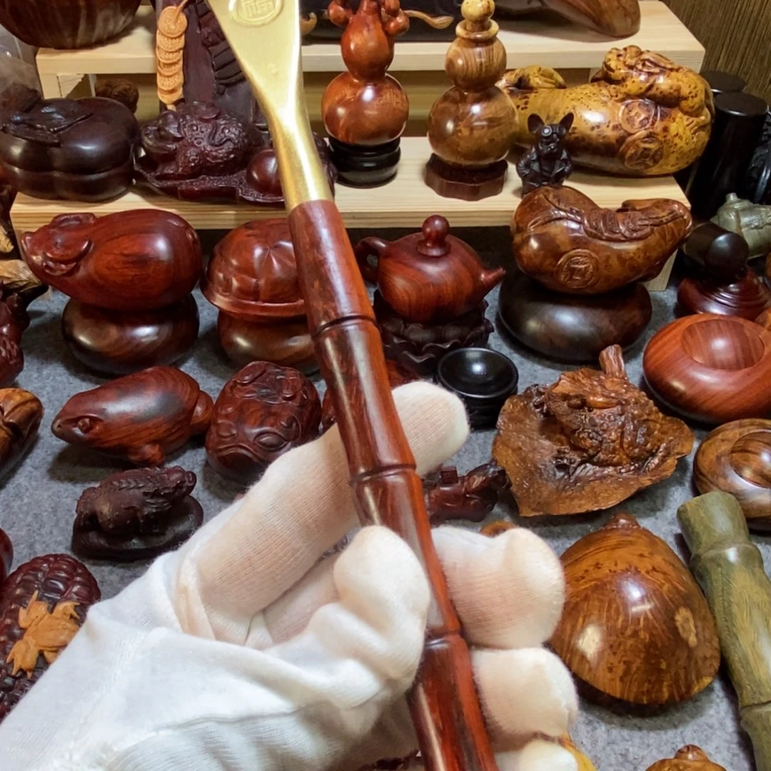 小叶紫檀手串/手链段光紫檀不求人