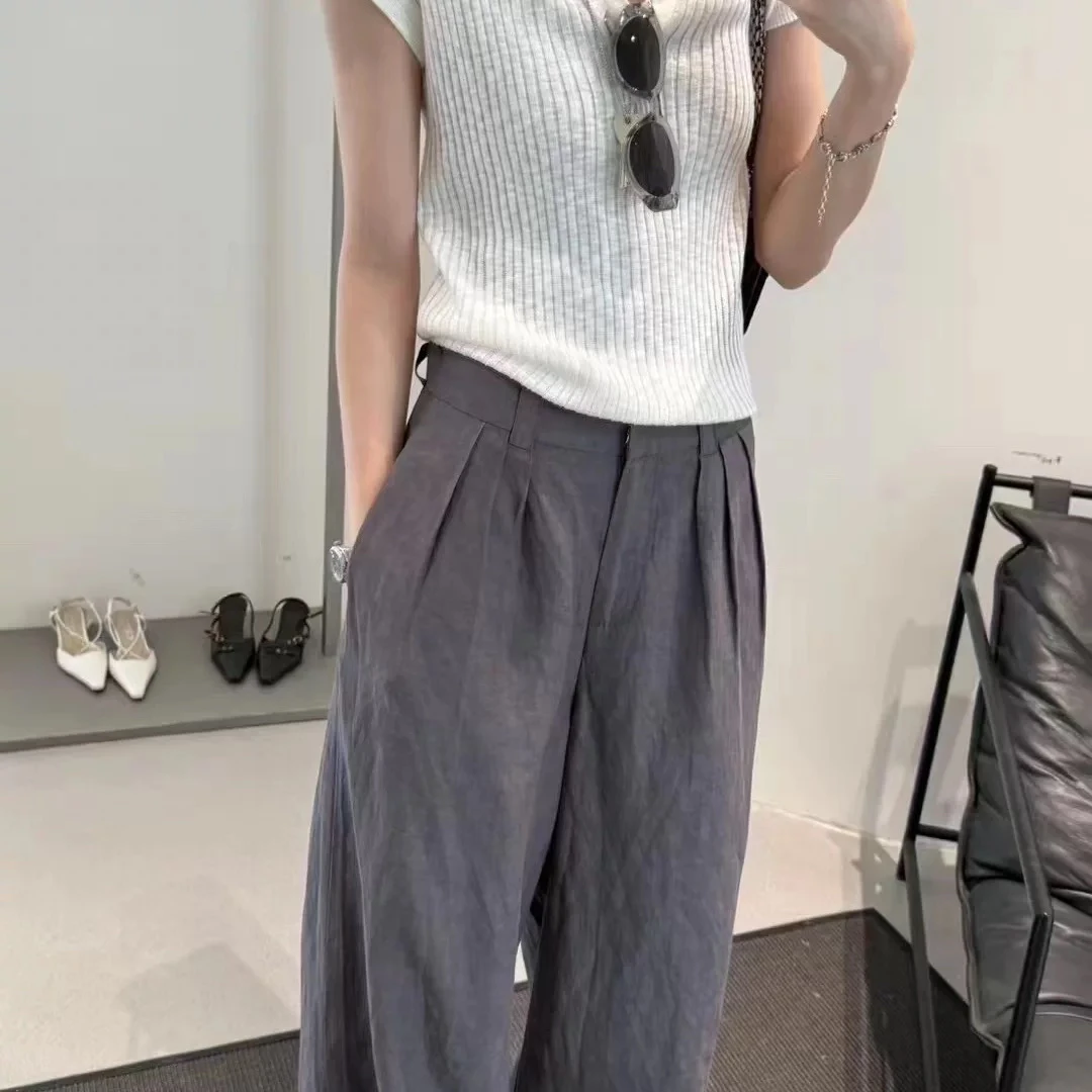 25 年夏季超好看气质简约冰丝针织衫短袖上衣