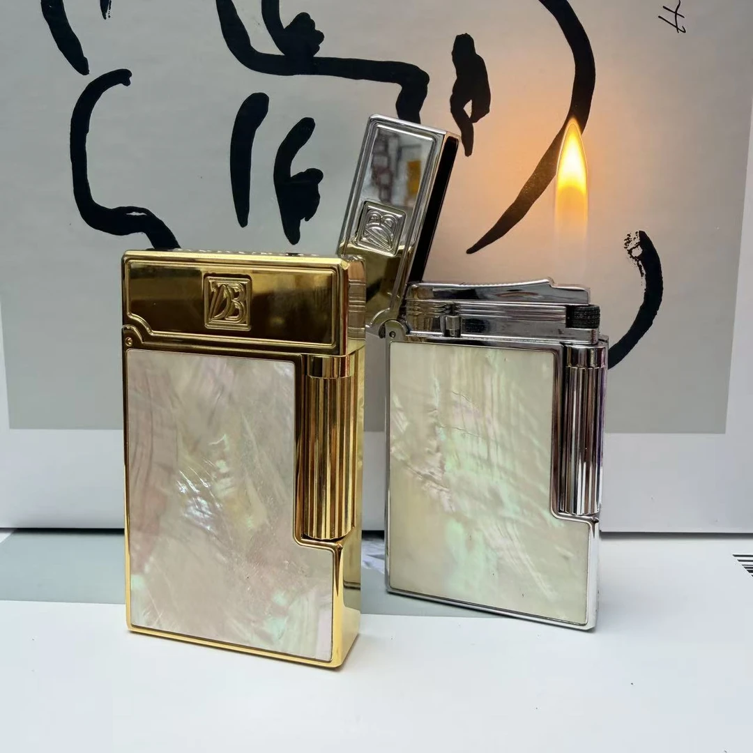 DBDUBAN白贝彩贝纯铜朗声钢音侧滑加气纯铜高档打火机防风