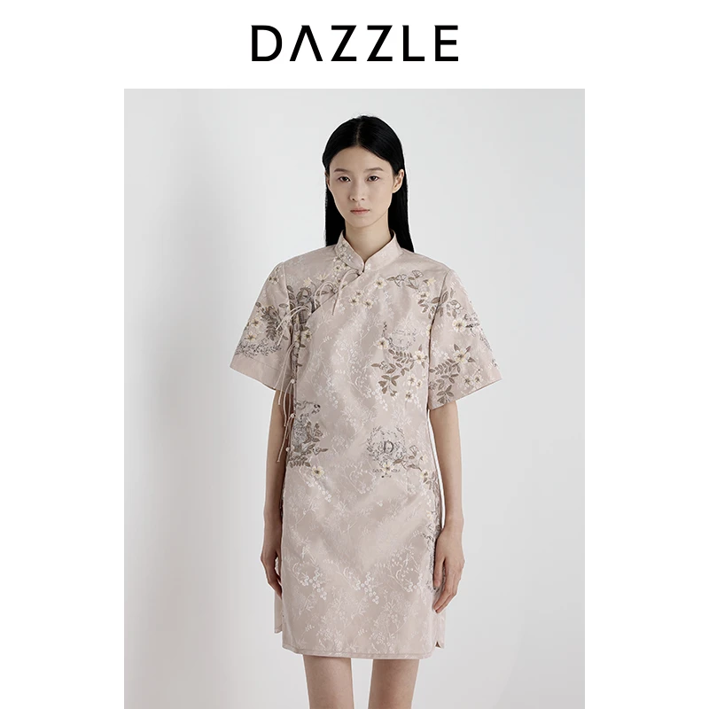 舒淇同款DAZZLE地素连衣裙25夏新款新中式旗袍2J2O471