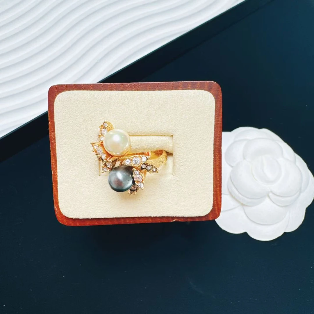 95新 DIOR/迪奥 柚礼中古/迪奥珍珠戒指LZ502110