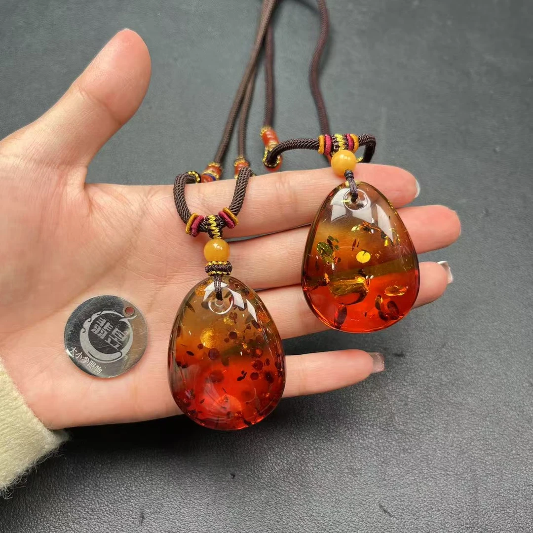 翡昱-SH29-23111-琥珀随形水滴吊坠-多样性发其一-D