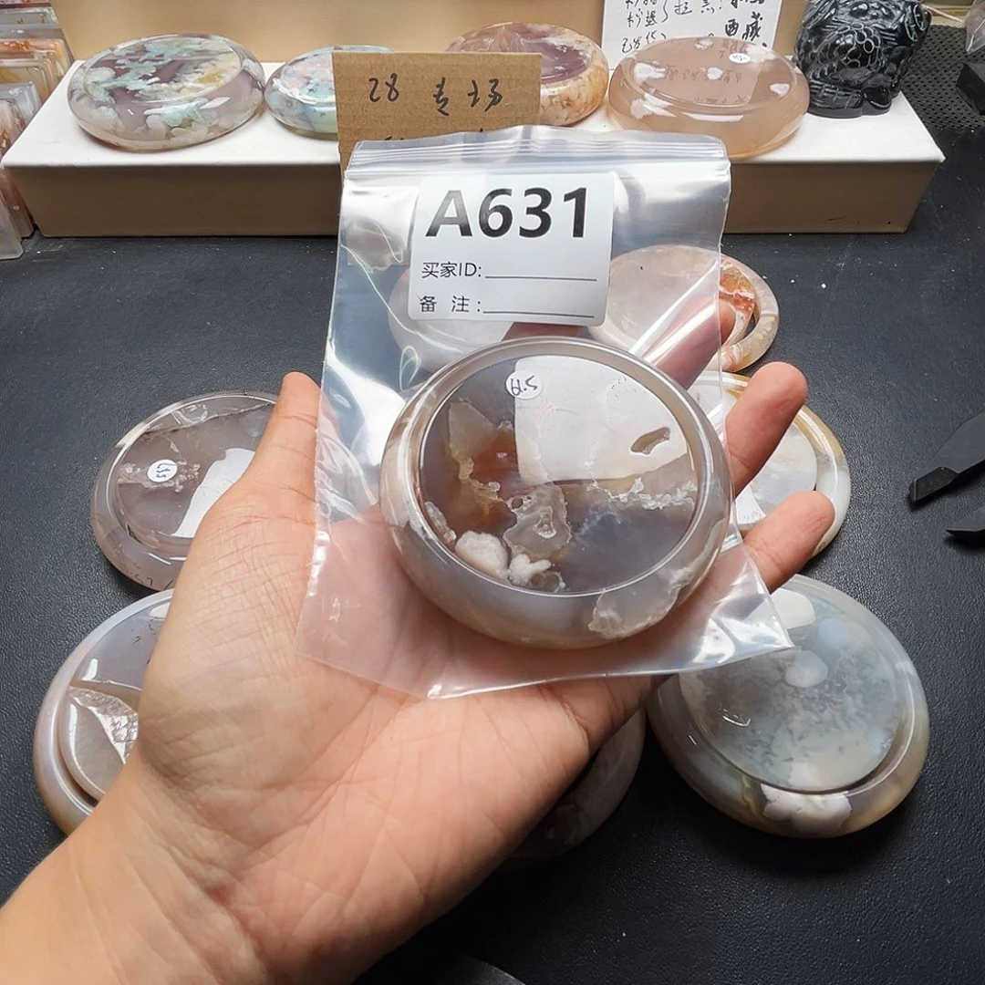 玛瑙/玉髓手镯合金紫*