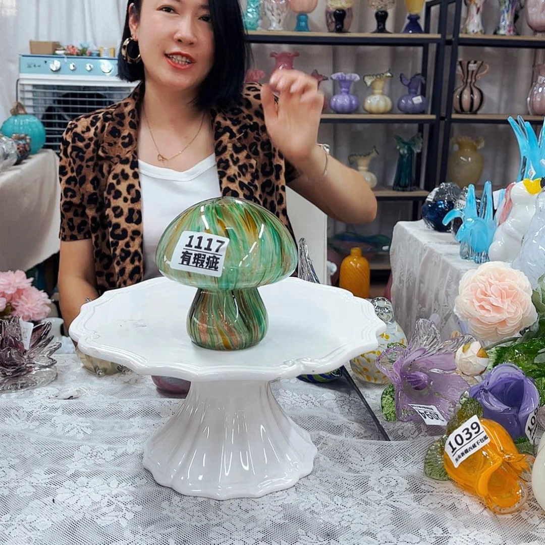 1117微瑕 家悦琉璃花器摆件