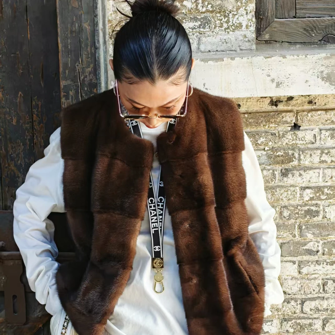 SONG TING 顶奢系列Saga furs Royal minkbaby天鹅绒芬兰水貂马甲