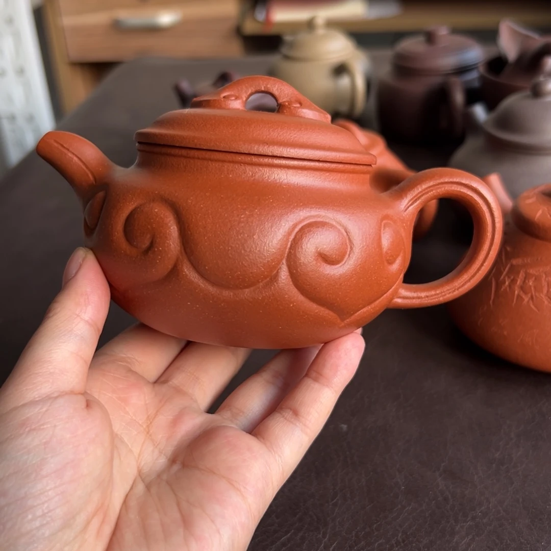 茶壶紫砂微瑕宽盖仿古如意260毫升