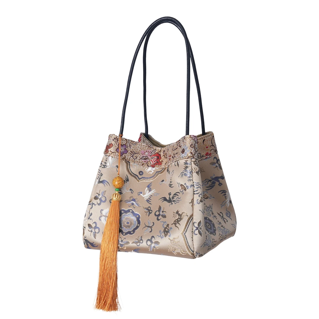 WENSILIAN【浮光挽岫】宋锦手提包WS24-LC2421