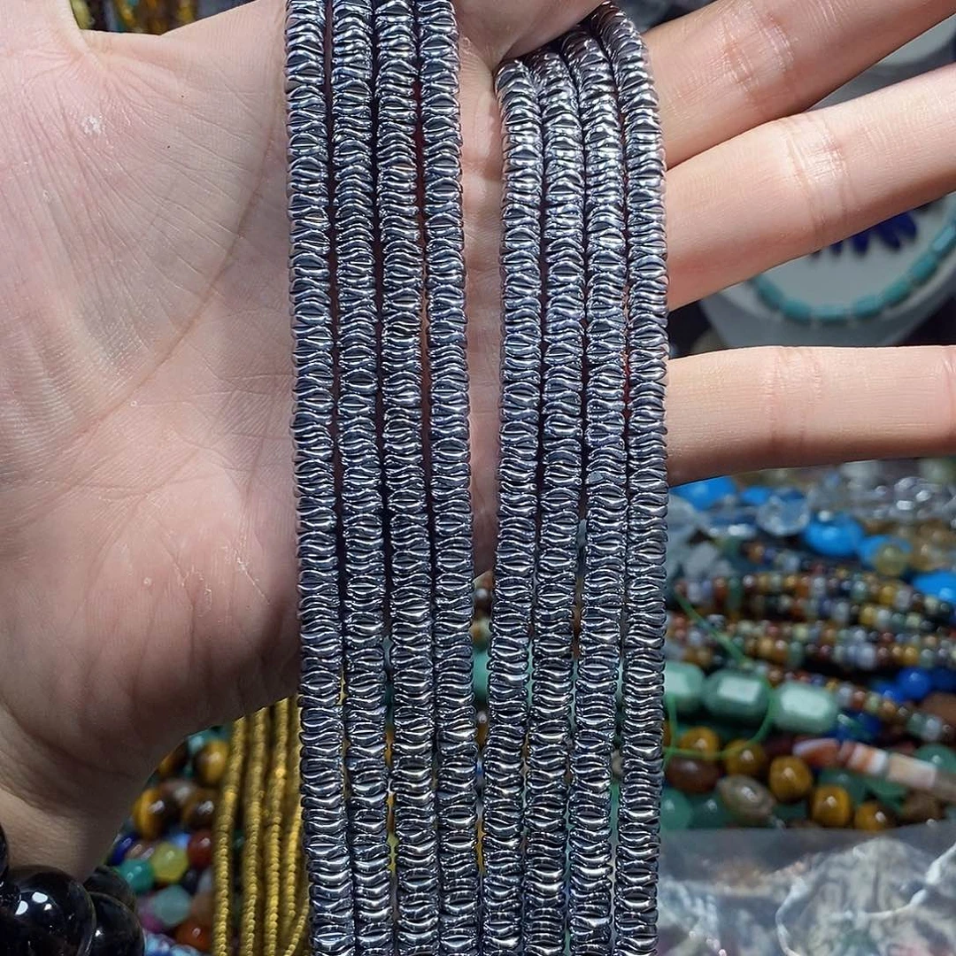 石英质玉未镶嵌,黑胆石波浪隔片6mm,
