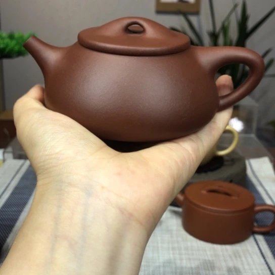 紫砂茶壶平台底槽清景舟220cc