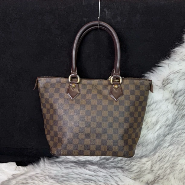 95新 LouisVuitton/路易威登 棋盘格小号单肩托特包