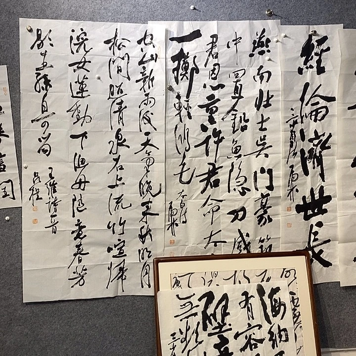 开***9书法郑虎林书法斗方