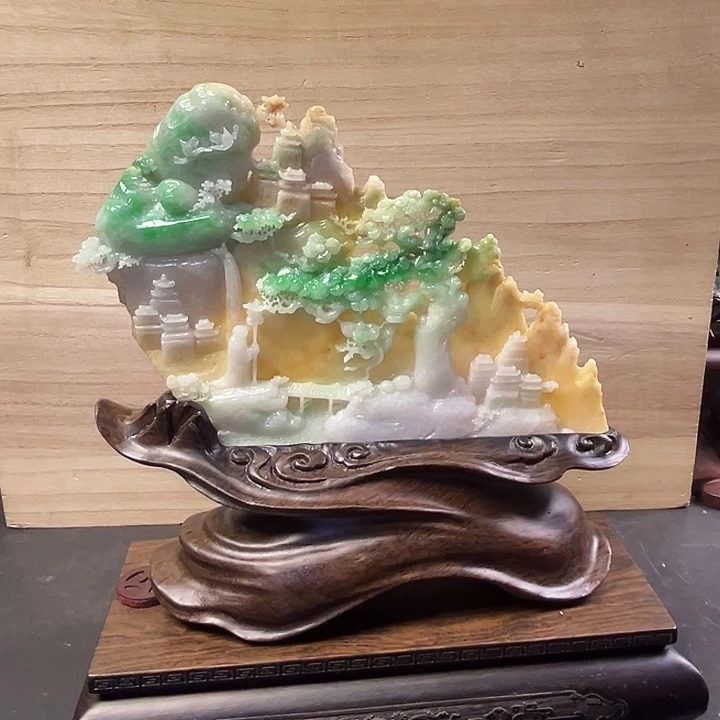 海***)翡翠未镶嵌摆件翡翠