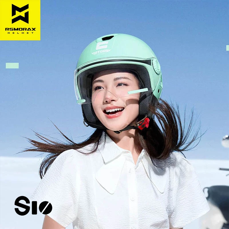 Motorax/摩雷士S10四分之三踏板巡航复古半盔头盔女