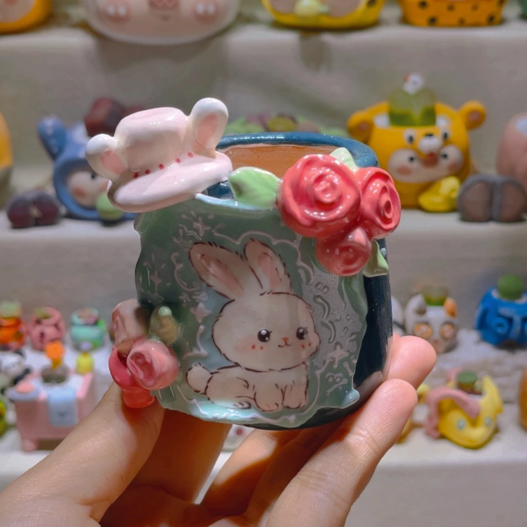 078纯手工制作重工盆盆