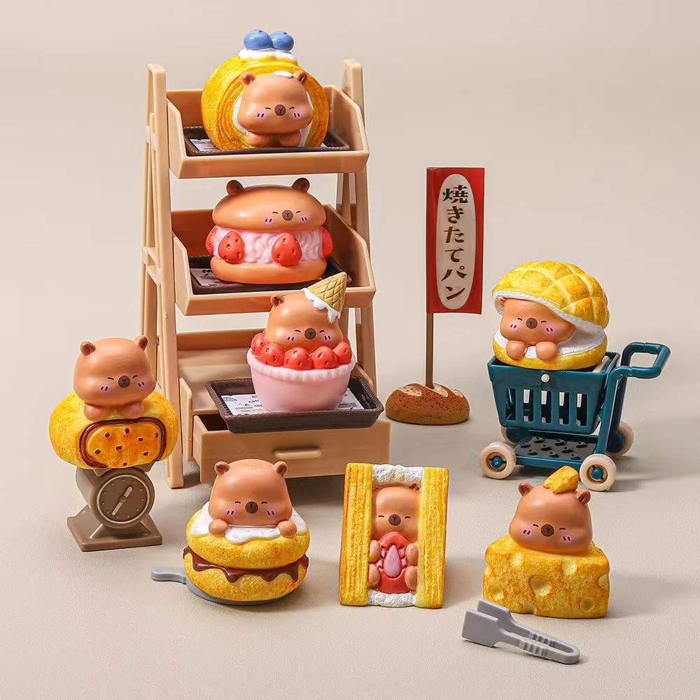 【直播拆】卡皮巴拉烘焙系列 DIY手工摆件