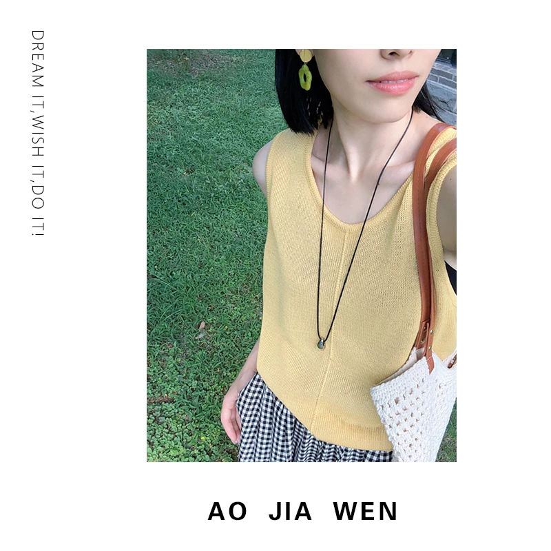 【佳文定制】背心针织衫无袖夏季穿搭上衣6699