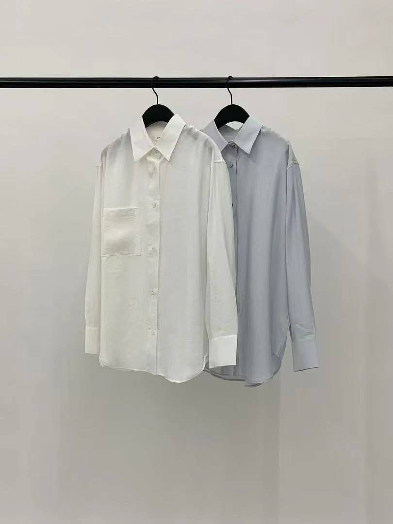 喜喜家OBJECT新款209衬衫蓝色/白色