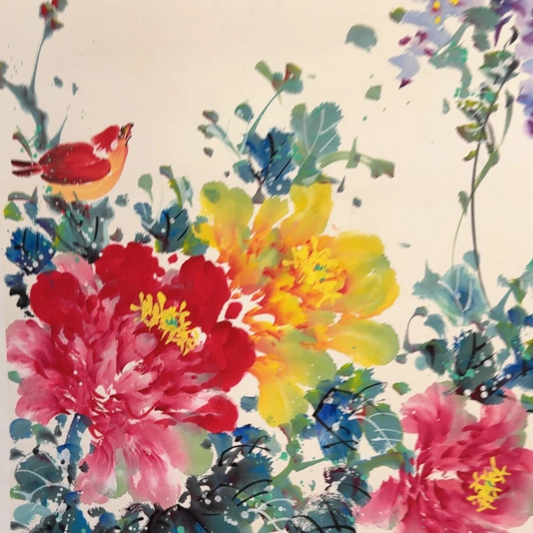 国画国画作品山水花鸟