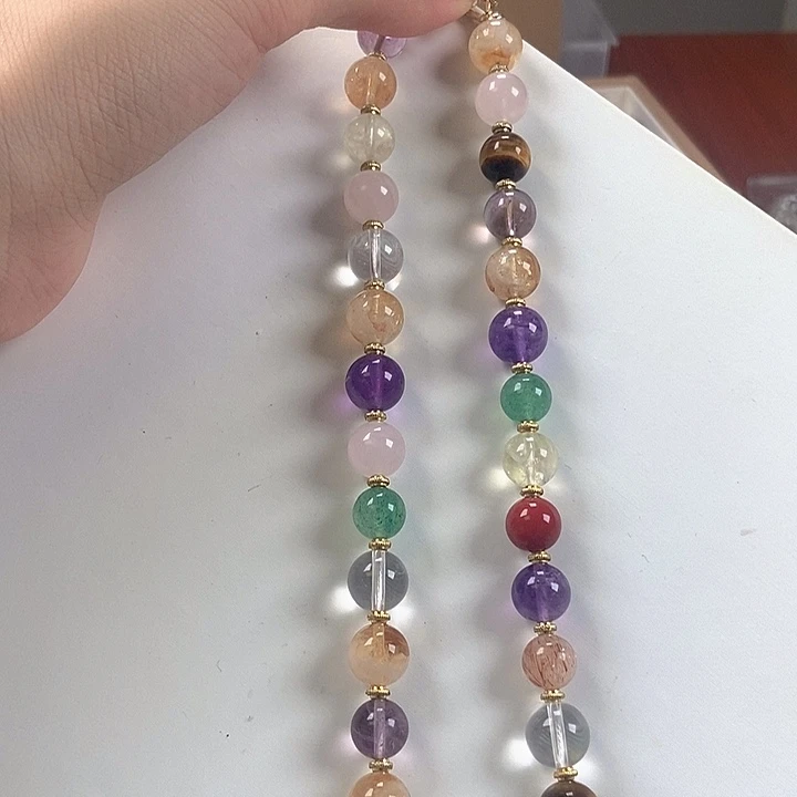 未镶嵌手链水晶多宝项链