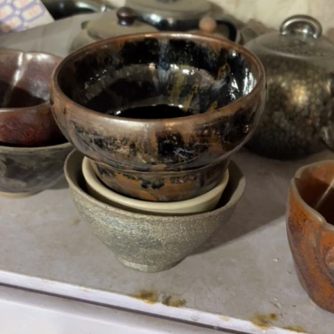 茶盏无**迹建阳建盏全品落石