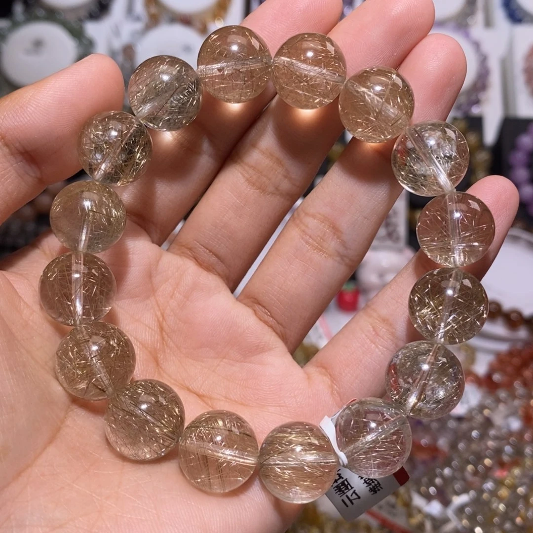 【闪购商品】发晶手链未镶嵌九*?维纳斯银发晶13.8mm补差价