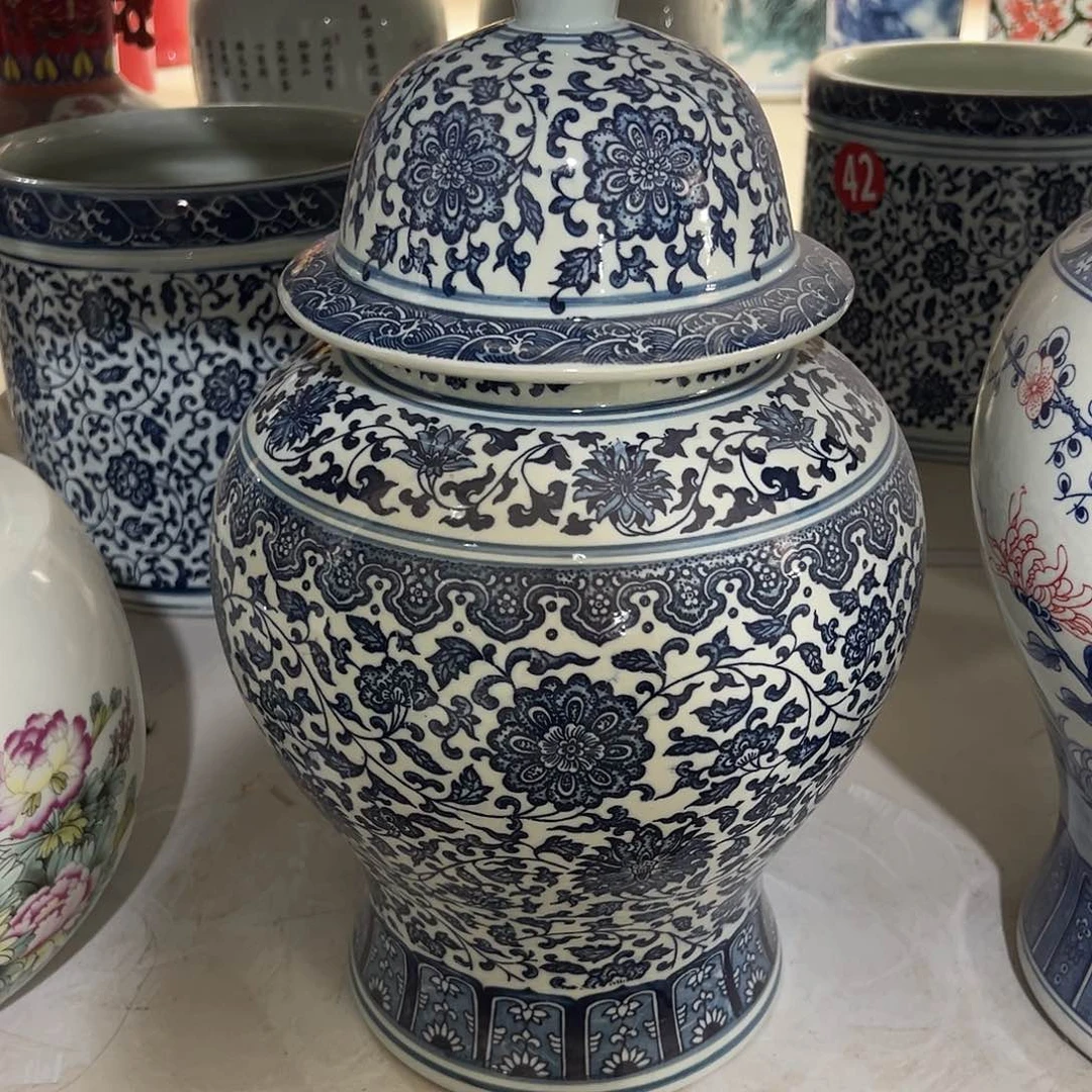 摆件D**影景德镇陶瓷36厘米一对