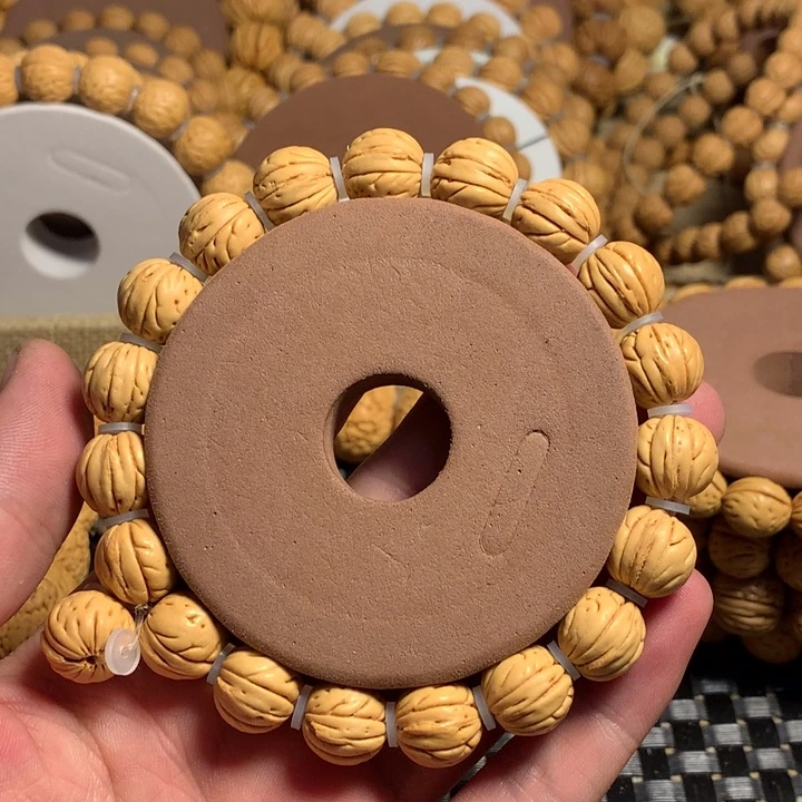 ·***.桃核手串20#野生黄桃