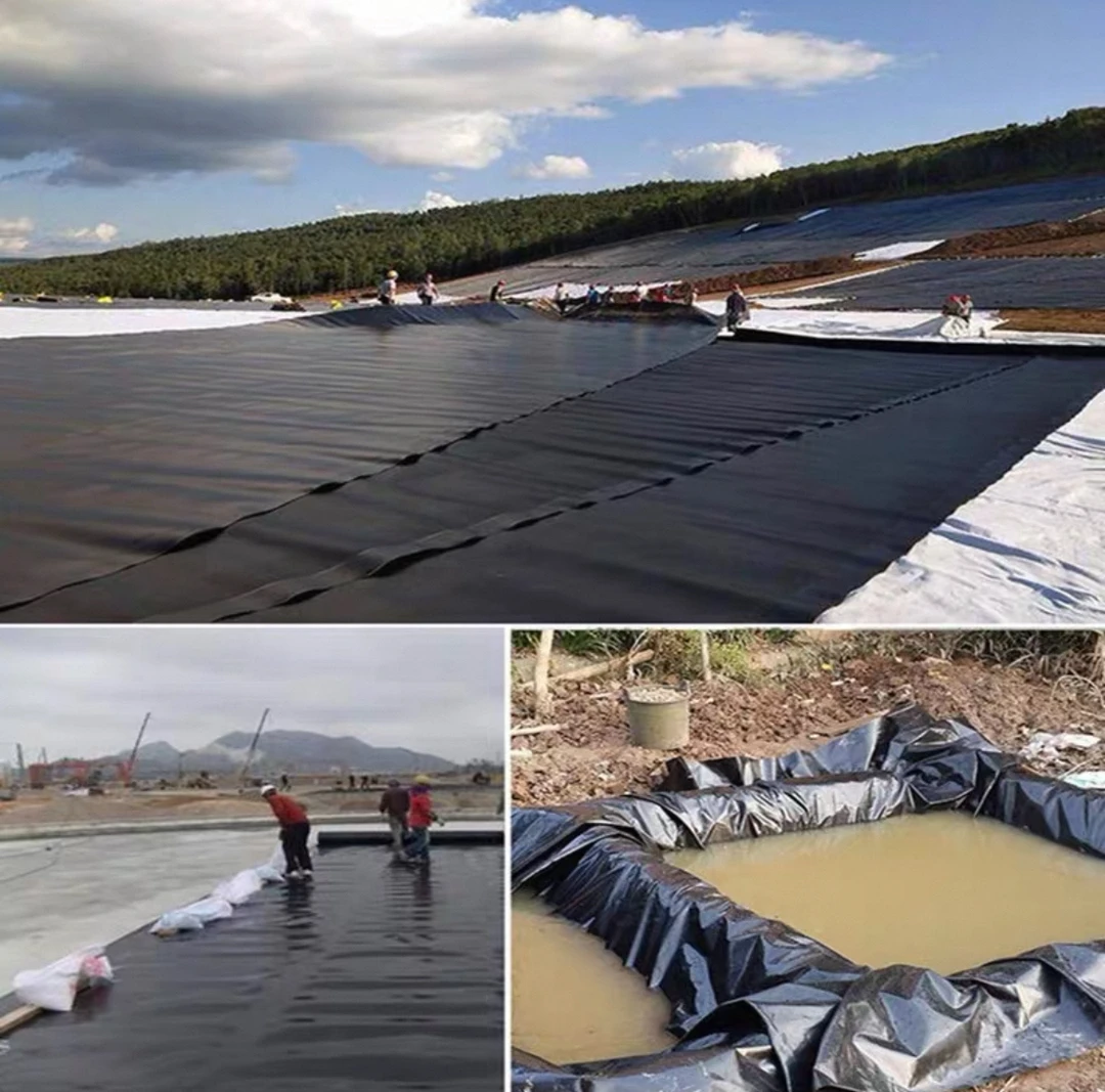 HDPE土工膜加厚黑色水池水库防水专用虾鱼塘莲藕池养殖防滲膜