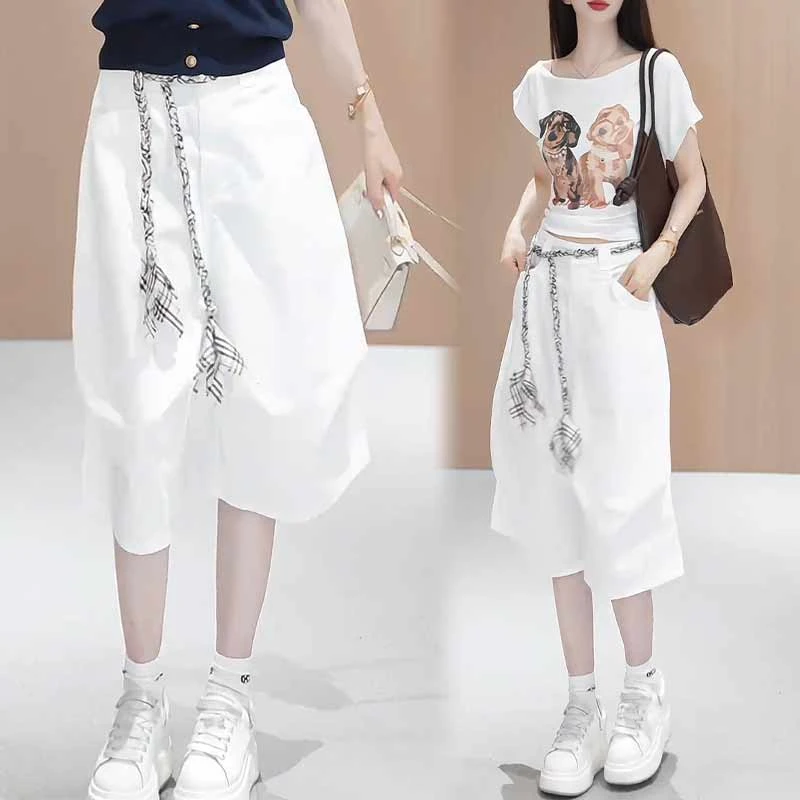 褶皱设计竖插口袋工装六分裤女2026夏季新款洋气休闲装百搭休闲裤