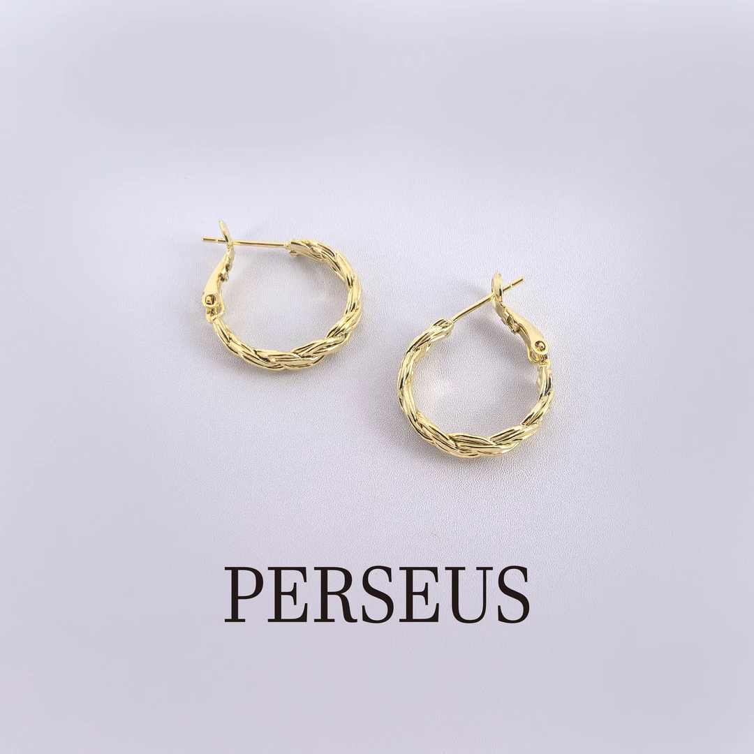 铜合金耳饰 素款日韩几何形时尚女耳色欧美气质百搭耳环圈圈