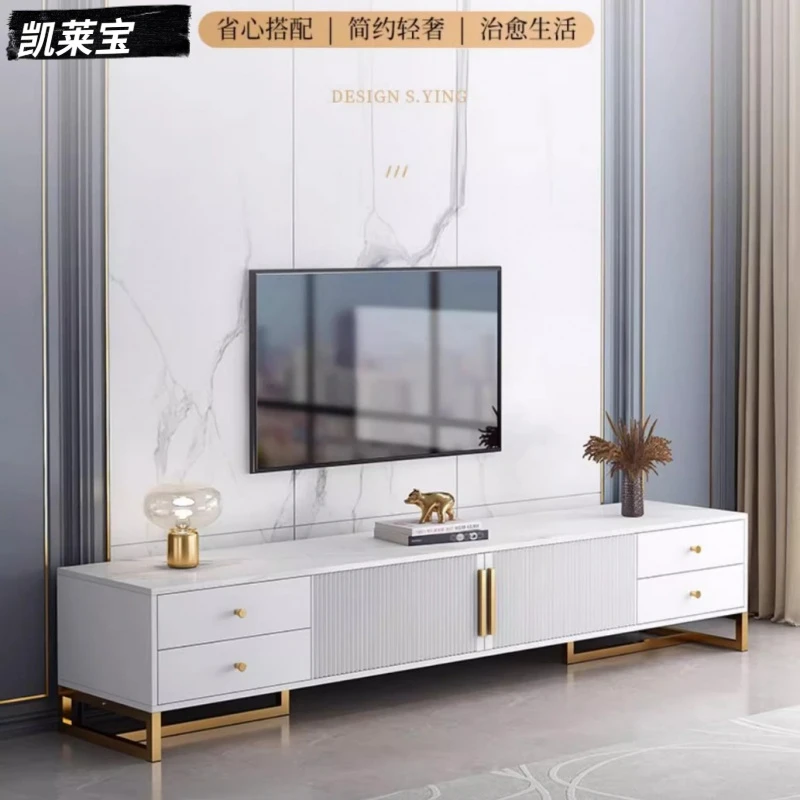 电视柜客厅家用2025新款落地现代简约小户型收纳储物一体电视机柜