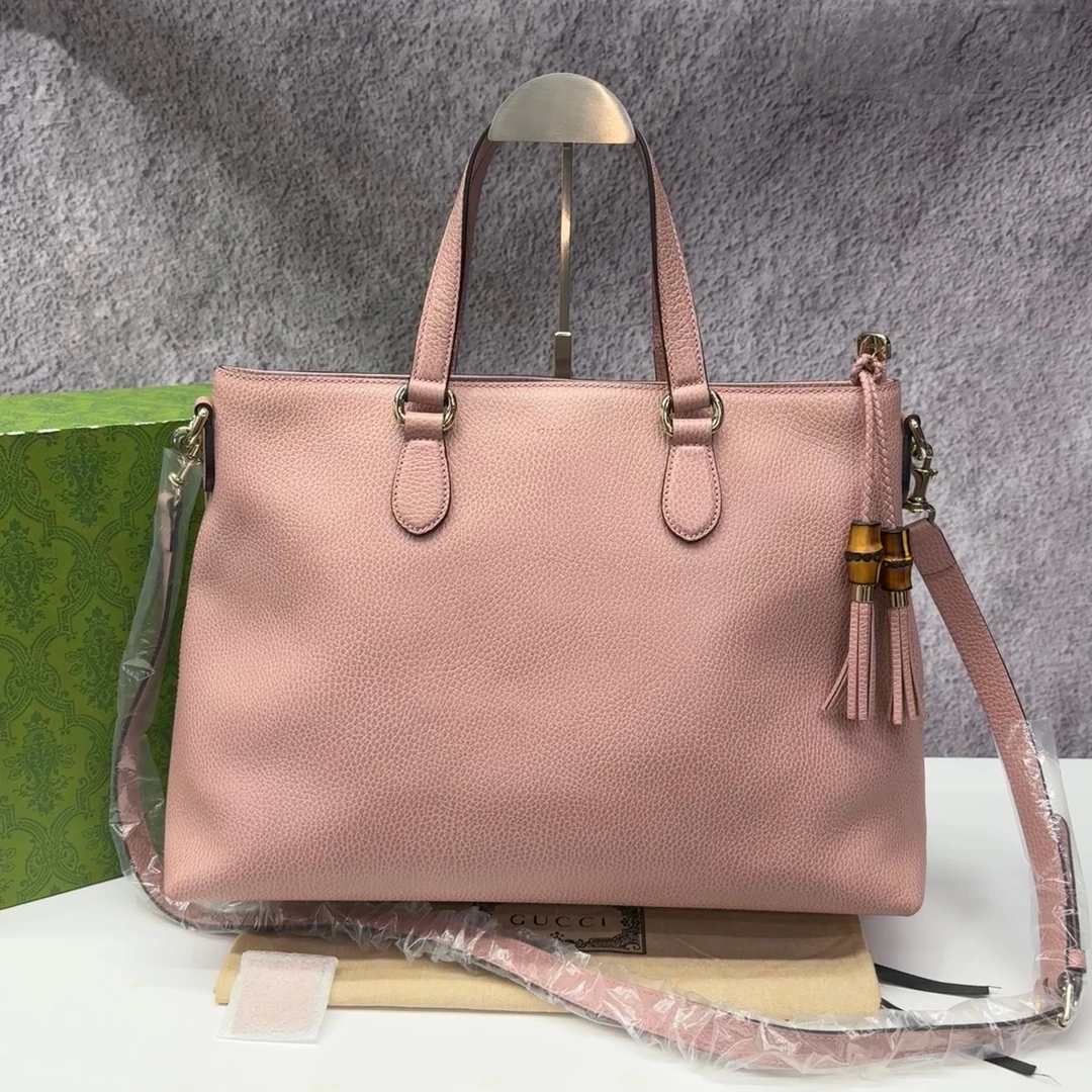 99新 GUCCI/古驰 粉色手提单肩包C1192610 2630